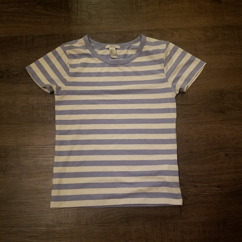 Baby blue ( periwinkle ) Striped tshirt